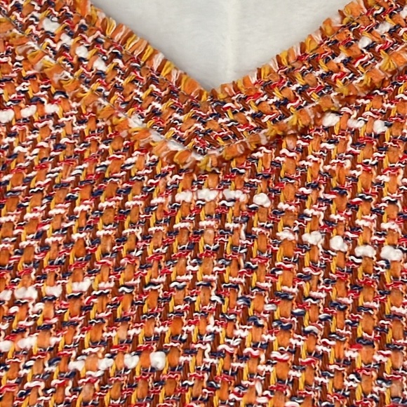NWOT Maje Orange Knitted Tweed Crop Top - Picture 3 of 5